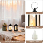 24 Pack Black Mini Lanterns Decorative Indoor, for Wedding Decor - Image 5