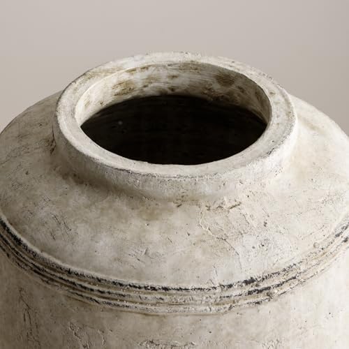 Large Ceramic Flower Vase Home Decor Rustic Vintage Terracotta Vase 10.4" - Image 4