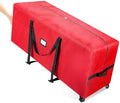 BALEINE 7.5 ft Rolling Christmas Tree Storage Bag, 2 Swivel Wheels for Easy Moving, Heavy Duty 600D Oxford Fabric Extra Large Artificial Christmas Tree Bag with Reinforced Carry Handles (Red) by BALEINE