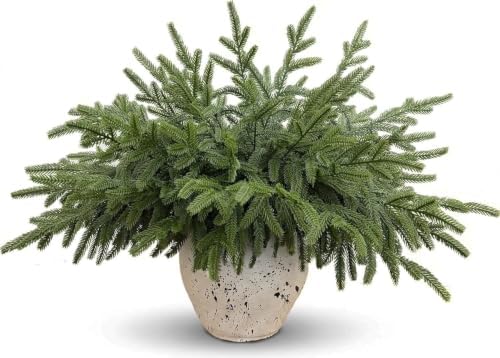 48Pcs Lifelike Touch Artificial Norfolk Pine Branches for Vase DIY Decor by CYSKXYI