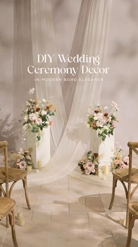 Ling's moment Artificial Wedding Flowers Combo, Beige & Sepia, Deluxe - Image 5