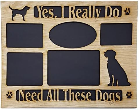 MEMORY MATS & WORD ART Wall Sign, Hand-Made Wooden Decoration Plaque for Home and Office- Real Wood - Made in The USA - 11 x 14 x 13 inches (Yes_I_really_do_need_all_these_dogs) by MemoryMatsWordArt