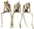 Halloween Skeleton Statues Set of 3, Halloween Resin Skeleton Decor by Unknown