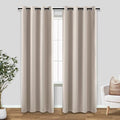 KOUFALL Tan Blackout Curtains for Bedroom,2 Panels Black Out Warm Dark Beige Mushroom Curtain Drapes for Living Room,90 Inch Long by KOUFALL