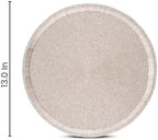 Handmade Beaded Placemat – Set of 2, 13 Inch Round – Silver - Image 4