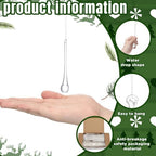 44 Pcs Clear Glass Teardrop Christmas Ornaments,4 Large Size - Image 3