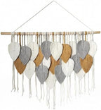 Jditngp Large Macrame Wall Hanging Boho Woven Leaf Tapestry,Hand Woven Tassels,Nordic Home Decorations Bohemian Handmade Leaf Feather Big Wall Art Decor for Living Room Bedroom Apartment 47.2"Wx33.5"L by JditngpRoundBackdropCover