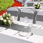 Bencailor 24 Pcs Dark Gray Satin Table Runners Bulk, 12 x 108 Inch - Image 2