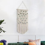 BMIDRUT Macrame Hanging Tapestry Boho Hand Woven Tapestries Dream Catchers Boho Wall Art Decor Home Wall Decor Wall Pediment 16x30 Inch - Image 2