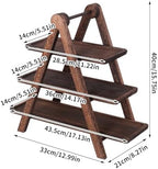 Wood 3 Tier Serving Tray Cupcake display Stand Wooden Platter Tiered Décor - Image 3