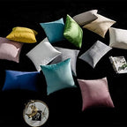 JUSPURBET 28x28 Euro Velvet Throw Pillow Covers Set of 2,Silver Gray - Image 3