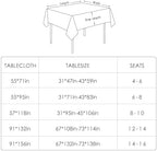 BALCONY & FALCON Rectangle Table Cloth Waterproof Moss Green 57"x118" - Image 3