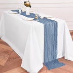 16 Pack Dusty Blue Table Runner 10FT Cheesecloth Table Runner Boho Gauze Table Runners Long Rustic Sheer Fabric Table Runners for Wedding Party Bridal Shower Farmhouse & Home Decor - Image 4