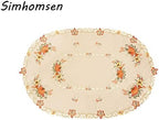 Simhomsen Embroidered Fall Autumn Harvest Pumpkins Tablecloth for Thanksgiving (Oval 52×70 inches) - Image 2