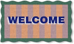 Folkulture Door Mat, Cute, Scalloped Welcome Mat Outdoor Doormats -16"x28" by Folkulture