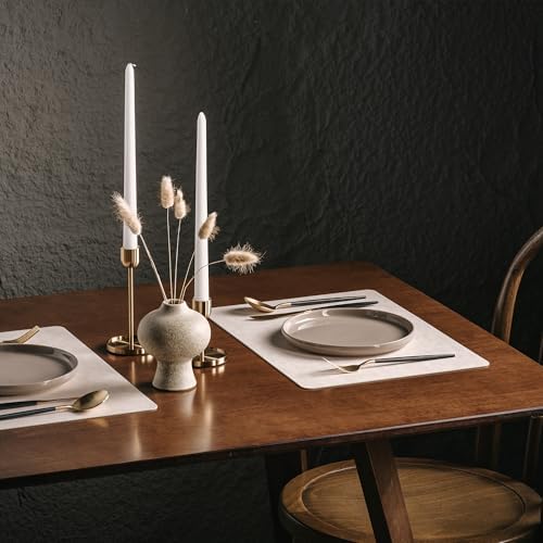 DOLOPL Placemats Set of 8, Reversible Dual-Color Faux Leather Place Mats - Image 5