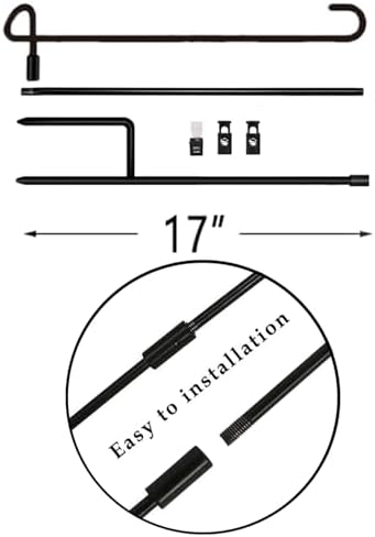 Garden Flag Stand 10 Pack Garden Flag holder for 12 x 18 Inches Flags with Anti-Wind Clip for Outdoor Garden Yard Lawn - Image 3