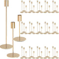 Gold Candlestick Holders Bulk for Taper Candles Decorative Metal Candelabra Candle Holders Fit 0.8 Inch Diameter Candles Gold Taper Candle Stands for Wedding Home Party Table Decor (Set of 45) by KDJFIIH