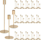 Gold Candlestick Holders Bulk for Taper Candles Decorative Metal Candelabra Candle Holders Fit 0.8 Inch Diameter Candles Gold Taper Candle Stands for Wedding Home Party Table Decor (Set of 45) by KDJFIIH