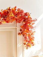 Thanksgiving Decorations - Fall Decor - Fall Garland - 9FT Autumn Maples for Autumn Decor Hanging Vine Garland for Halloween Thanksgiving Home Wedding Fireplace Party Christmas - Image 5