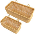 AceList Wall Hanging Basket, Boho Style Hand-Woven Hanging Storage Baskets - Set of 2, Ideal for Boho Room Decor, Kitchen, Garden, and Living Room by AceList
