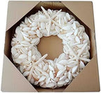 Natural Seashell Wreath w/Shells, Starfish, Pearls, Sea Snails - Spring & Summer Coastal Decor Beach House Indoor Door Wreath, 18in White/Natural - Image 5