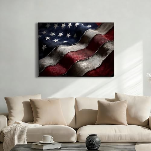 ZERILYN Ship Next Day – Patriotic Canvas Wall Decor, American Flag Pictures, Independence Day Canvas Prints, Red White Blue Home & Office Decoration - Image 2
