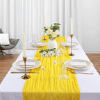 12 Pack 35 x 120 Inch Lemon Yellow Table Runner Cheesecloth - Image 3
