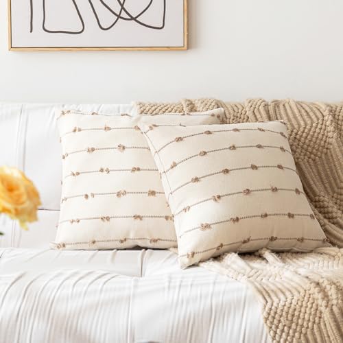 YEENAASY Boho Throw Pillow Covers 24x24 Set of 2 Farmhouse Pillow Cases - Image 6