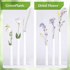 Magnetic Bud Vases Set of 6, White Aluminum Vases for Centerpieces - Image 5