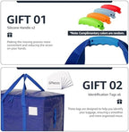 Moving Bags Heavy Duty Extra Large, Moving Boxes, Moving Supplies Essentials, Blue Storage Bins with Lids, Plastic Packing Totes, Storage Bags for Clothes with Handles & Zippers(Blue, 6 Pack) - Image 3