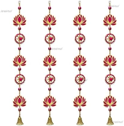 Divyakosh Handmade Lotus Wall & Door Hangings (Pack of 4) - Home & Pooja Decor for Diwali, Wedding, All Festivals (Size - 3 Ft / 36 Inches) - Image 7