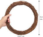 7 Pcs 12 Inch Natural Grapevine Wreath Set - Image 2