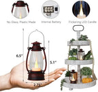 12Pcs Hand-Brushed Red Mini Lanterns for Vintage Christmas Table Decorations – 6Inch Small Candle Lanterns for Western Cowboy Camping Halloween Weddings Party Centerpiece & Hanging Ornaments - Image 2