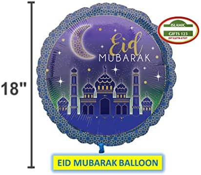 100 Pack Eid Balloons Set – Moon & Star Mylar Foil Balloons, Helium-Ready, Islamic Wall Decoration, Ramadan Gift, Eid Mubarak Party Decor - Image 2