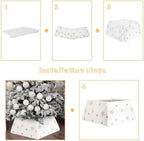 Christmas Tree Collars for Atificial Trees, 24 Inch Snowflake Christmas Skirt, Base Cover,Holiday Home Decor Ring (Snow White, Medium) - Image 4
