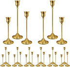 24Pcs Gold Taper Candle Holders, Vintage Centerpieces Candlestick Holder by Saicefe