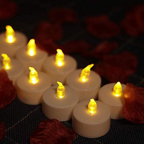 100 Pack Flameless LED Tea Lights Candles Flickering Warm Yellow 200+ Hours - Image 4