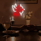 Cupid's Arrow Neon Sign 13.78″×12.99″ – Red & White LED Wall Light Dimmable - Image 3