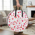 Valentine's Day Round Storage Bag 36 Inch, Romantic Watercolor Red Gradient Love Heart Tree Clothes Storage Container with Handles Heavy Duty Organizer for Comforter, Bedding & Holiday Wreaths - Image 2
