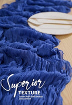 30 Pack Cheesecloth Table Runner 10FT Royal Blue Table Runner Boho Gauze Cheese Cloth Table Runners Long Rustic Sheer Table Decorations for Wedding Party Baby Bridal Shower Birthday Holiday Home - Image 4