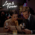 Love & Forever Neon Sign – 16.9″ × 9.4″ Romantic LED Wall Light Dimmable - Image 2