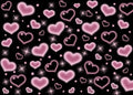 10x8FT Valentine's Day Backdrop Black and Pink Heart Photo Backdrop 90s Background Sweet Women Men Happy Birthday Party Photography Background Studio Props by CYLYHBACKDROP
