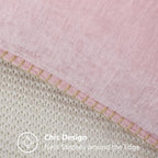decorUhome Soft Chenille Throw Pillow Covers 24x24 Set of 2 Blush Pink - Image 6