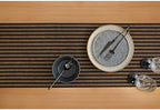 Solino Home 100% Linen Table Runner, 14 x 60 in, Brown and Black Striped - Image 4