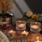 96 Pack Tea Light Candle Holders, Glass Clear Tealight Candle Holder Votive Candles Holders for Fall Wedding Table Centerpiece, Home Decor and Party Supplies - Image 5