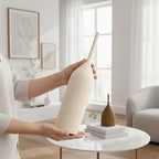 Ceramic Vases Set of 2, Modern Boho Vases for Centerpiece Decor, Matte Minimalist Neutral Vases for Home Decor, Living Room, Bookshelf, and Entryway Table Decor (Multicolor-2) - Image 4