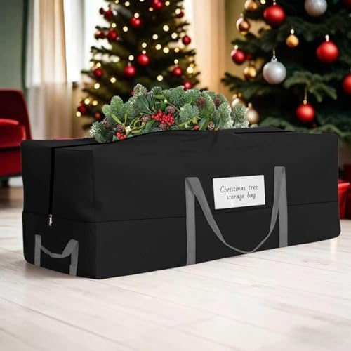 Christmas Tree Storage Bag, Fits Up 10 Ft Tall Artificial Trees, Heavy-Duty 600D Oxford Tree Bag with Reinforced Handles Zipper Clear Pocket, Storage Bags for Moving Items, Clothing, Outdoor, Bedding by Doacpcr-Besincereforever