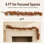Fall Garland 6Ft, Artificial Olive Willow Leaf Decor - Image 2