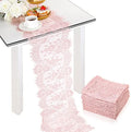 Newwiee 10 Pcs Lace Table Runner Floral, 14''x120'', Rose Pink by Newwiee